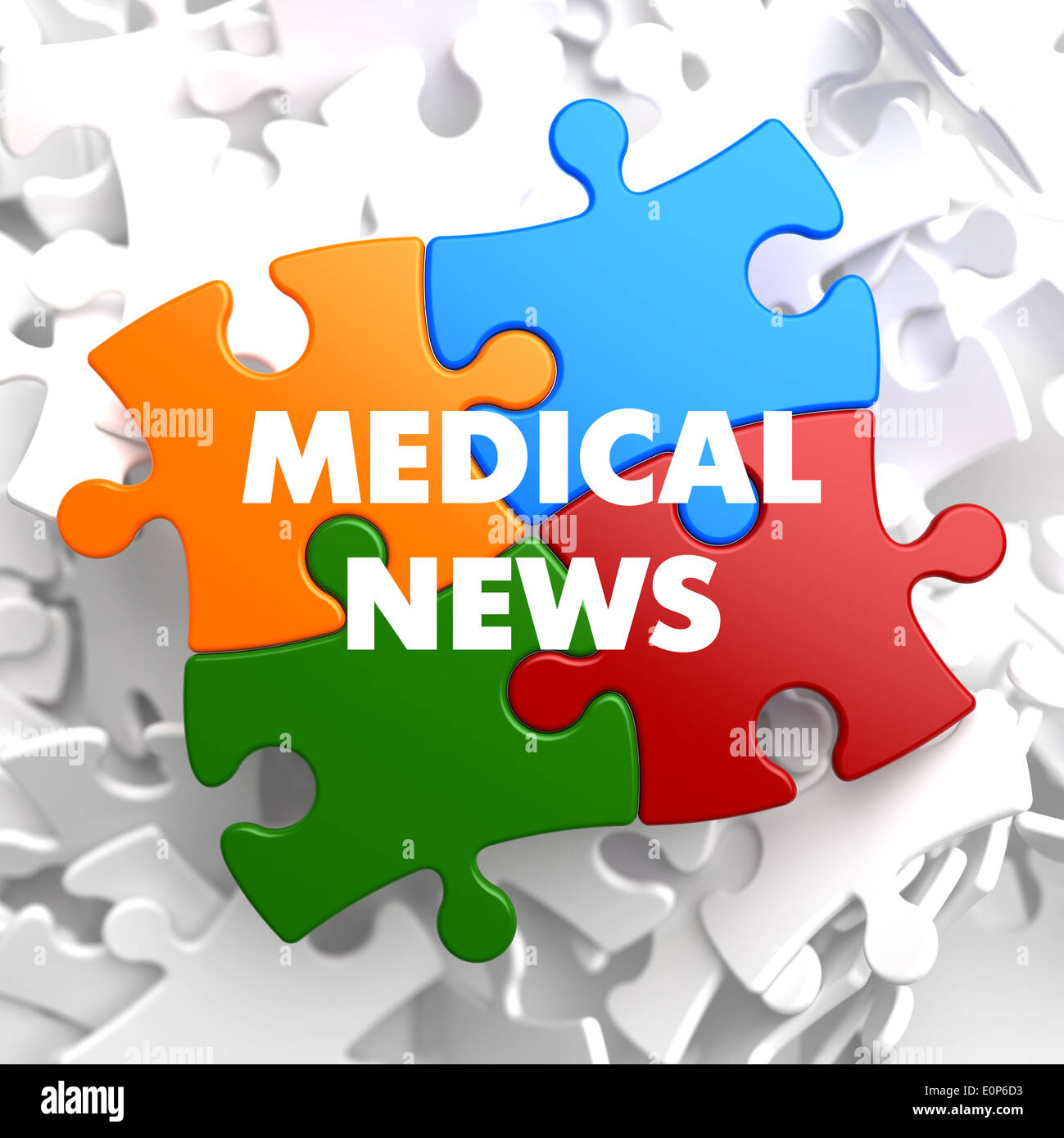 Medical News on Multicolor Puzzle. Stock Photo