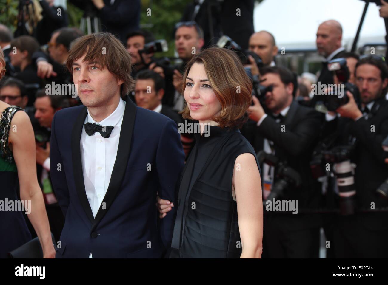 Cannes, France. 17th May, 2014. Director Sofia Coppola and husband