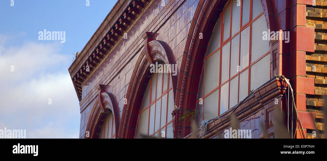 York Rd Station A detail of the Derelict York road tube station, London, UK Stock Photo ...