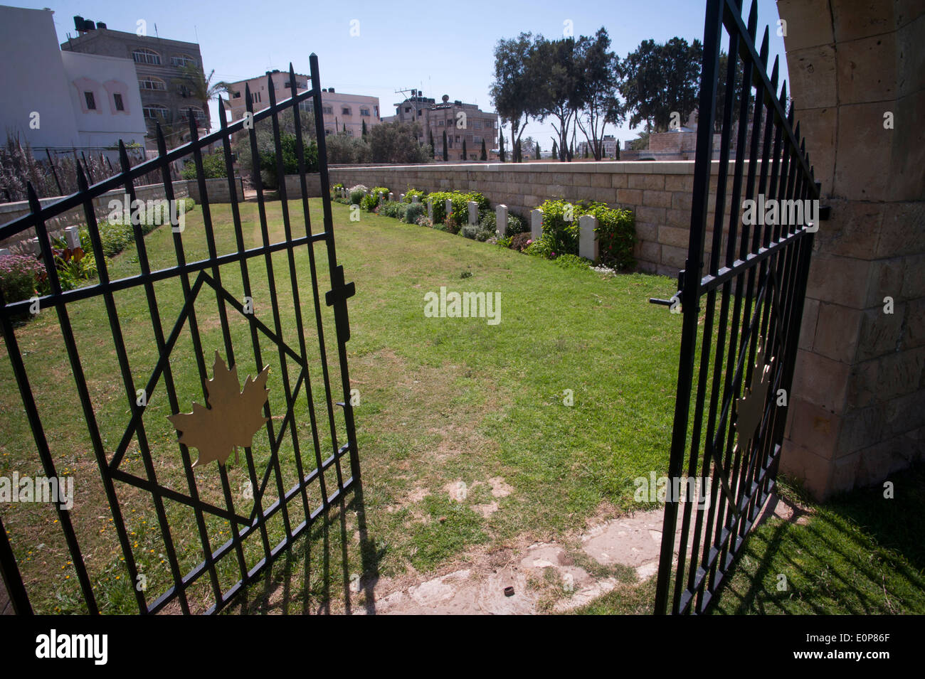 The Canadian section of the Gaza War Cemetery, Gaza City, Gaza Strip, Palestinian Territories. Stock Photo