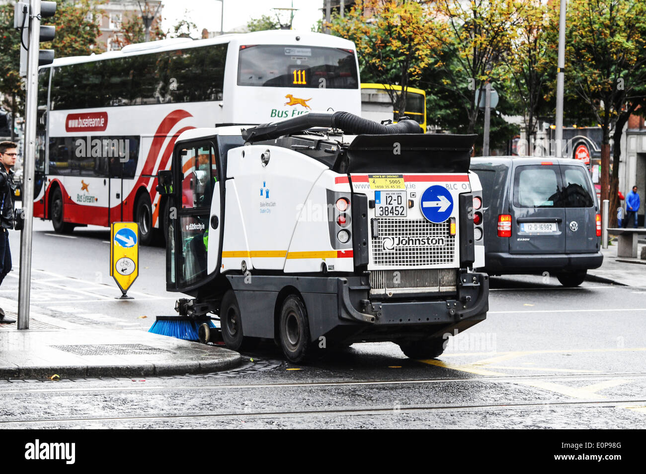 Street cleaning in Dublin Stock Photo Alamy