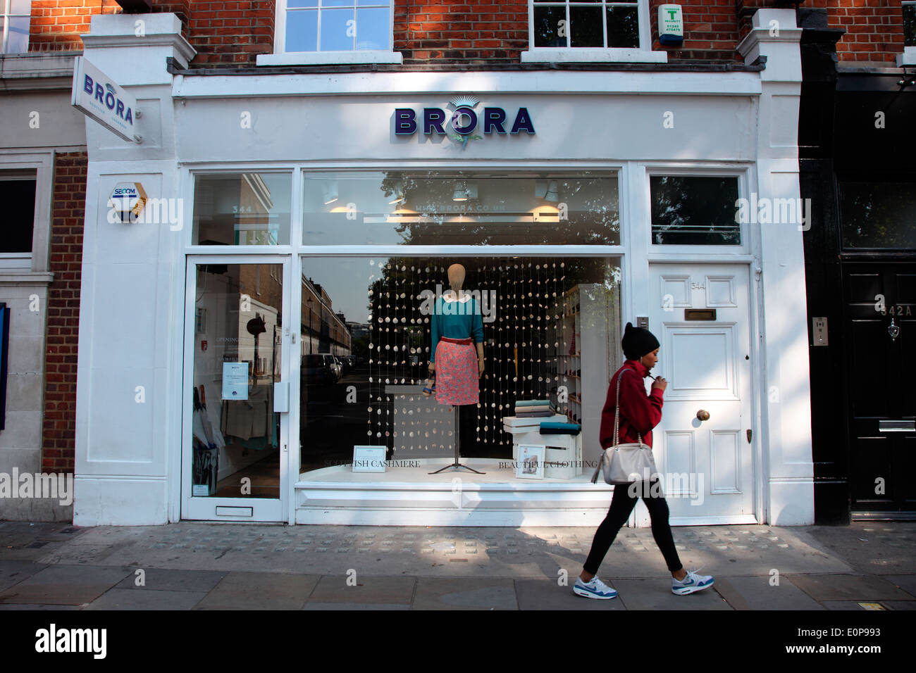 Brora cashmere shop in Kings Road Chelsea Stock Photo