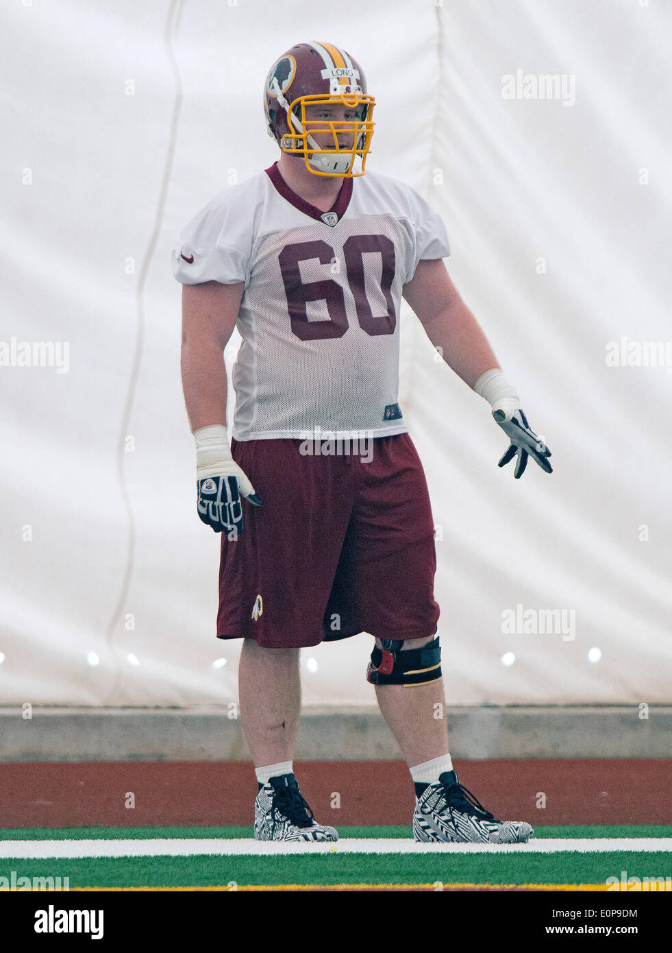 Offensive lineman Spencer Long (60) of Nebraska, who was drafted in the
