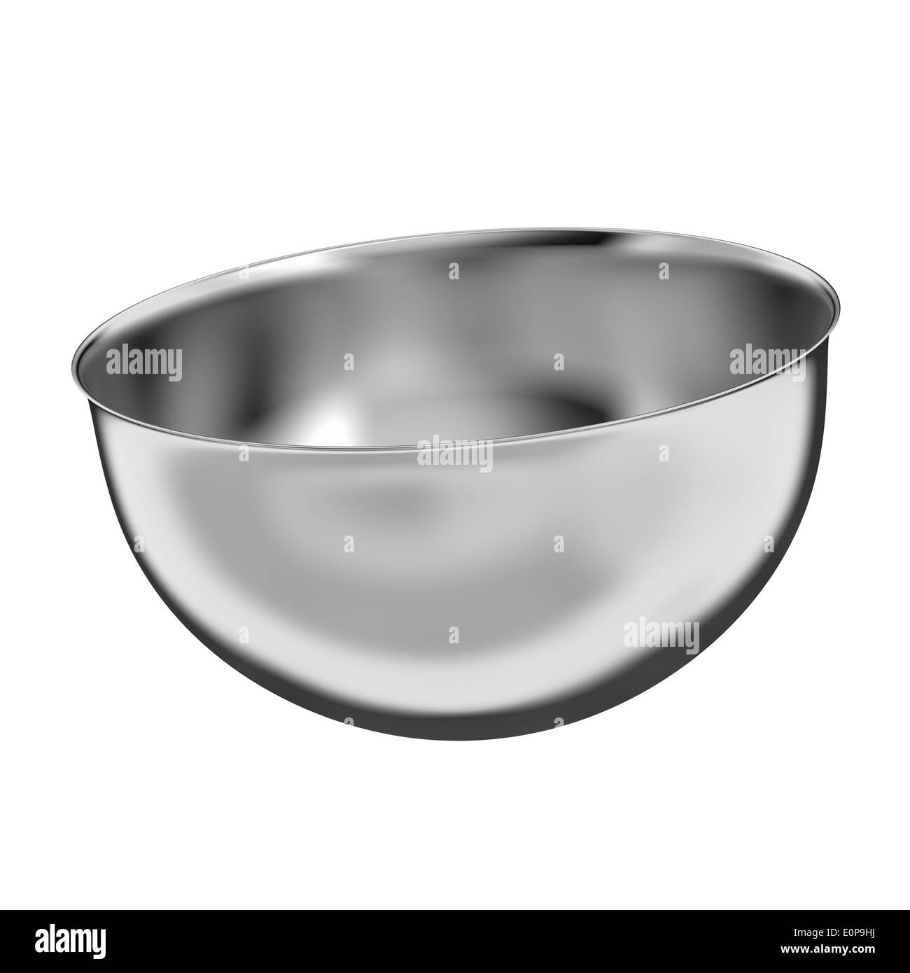 Stainless steel bowl - isolated on white background Stock Photo - Alamy