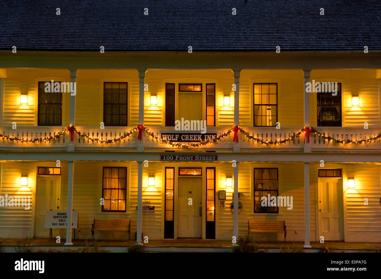 Wolf Creek Inn, Wolf Creek Inn State Park, Oregon Stock Photo - Alamy