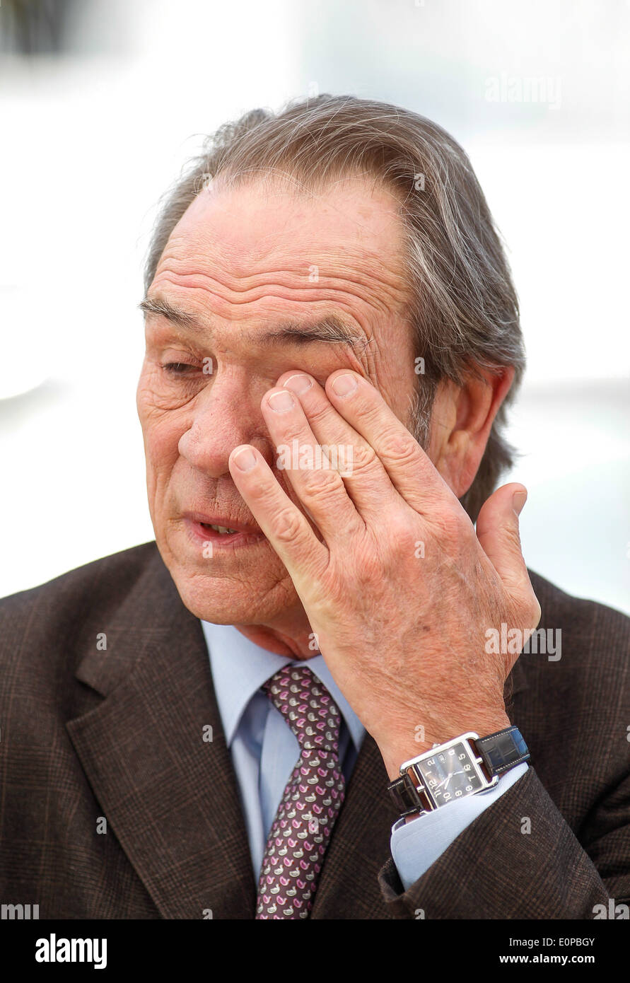 TOMMY LEE JONES THE HOMESMAN. PHOTOCALL. 67TH CANNES FILM FESTIVAL CANNES  FRANCE 18 May 2014 Stock Photo