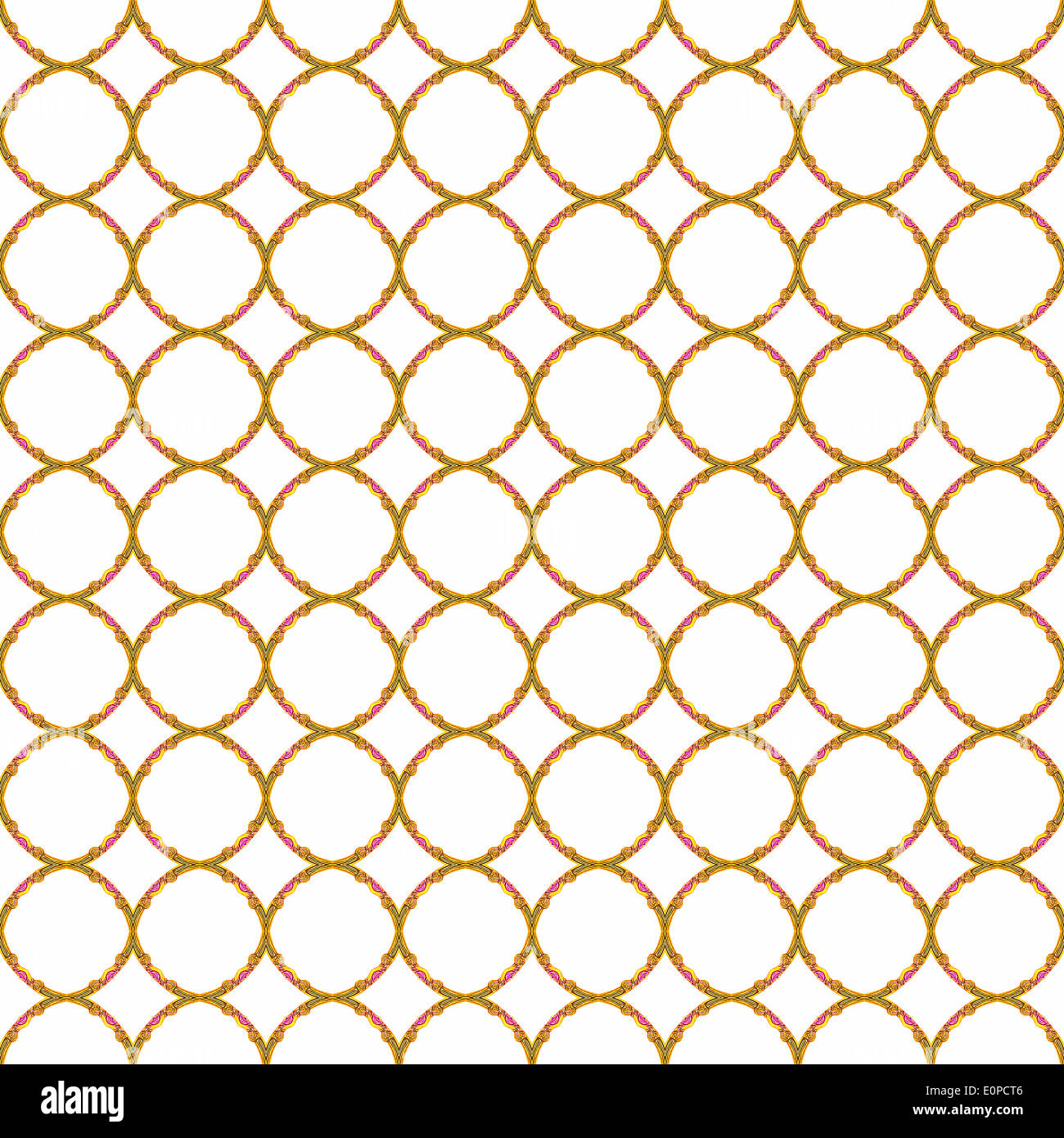 Seamless repetitive art-nouveau-pattern - isolated over white Stock Photo