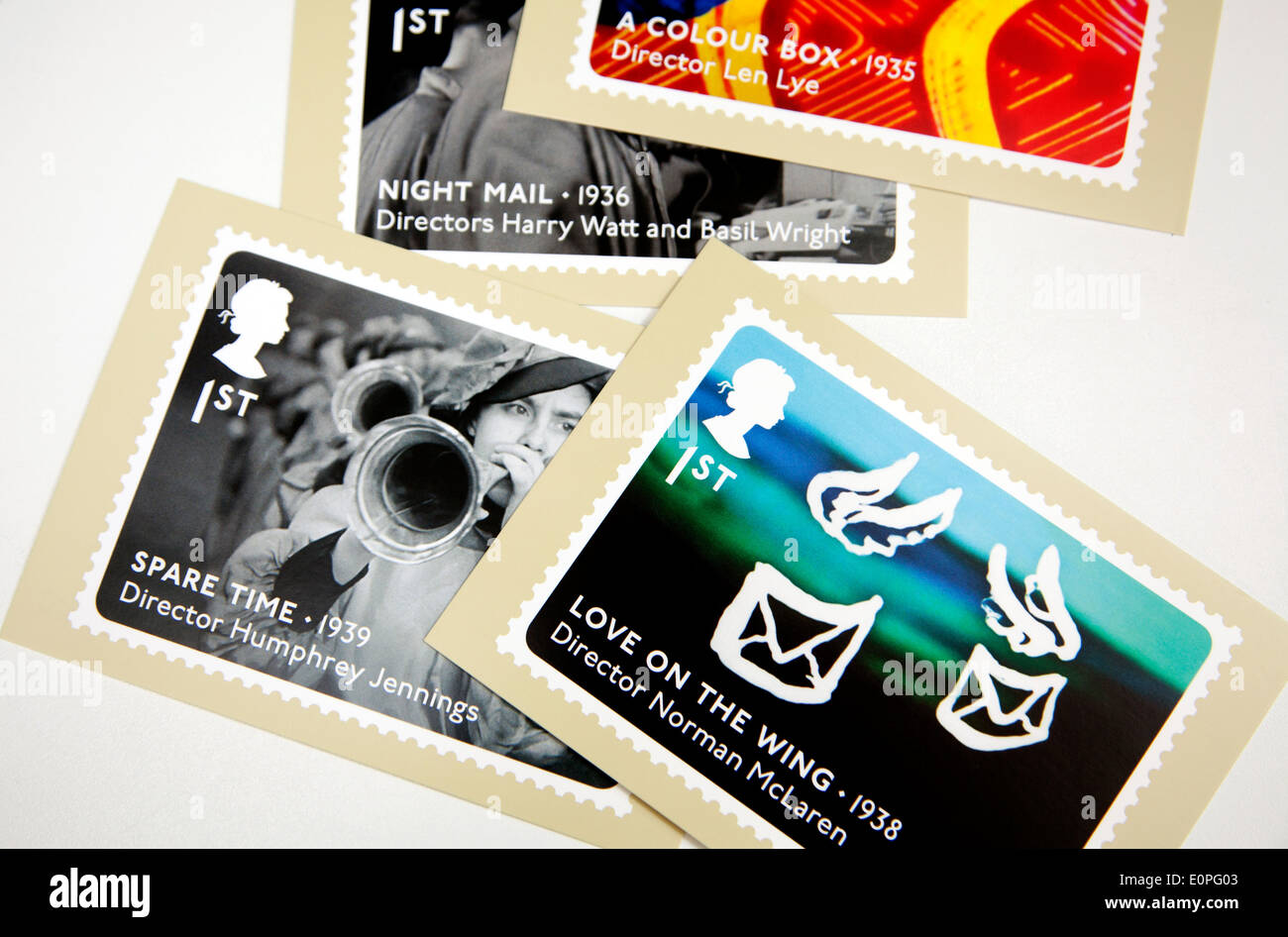 GPO Film Unit commemorated on Royal Mail stamps May 2014, London Stock Photo