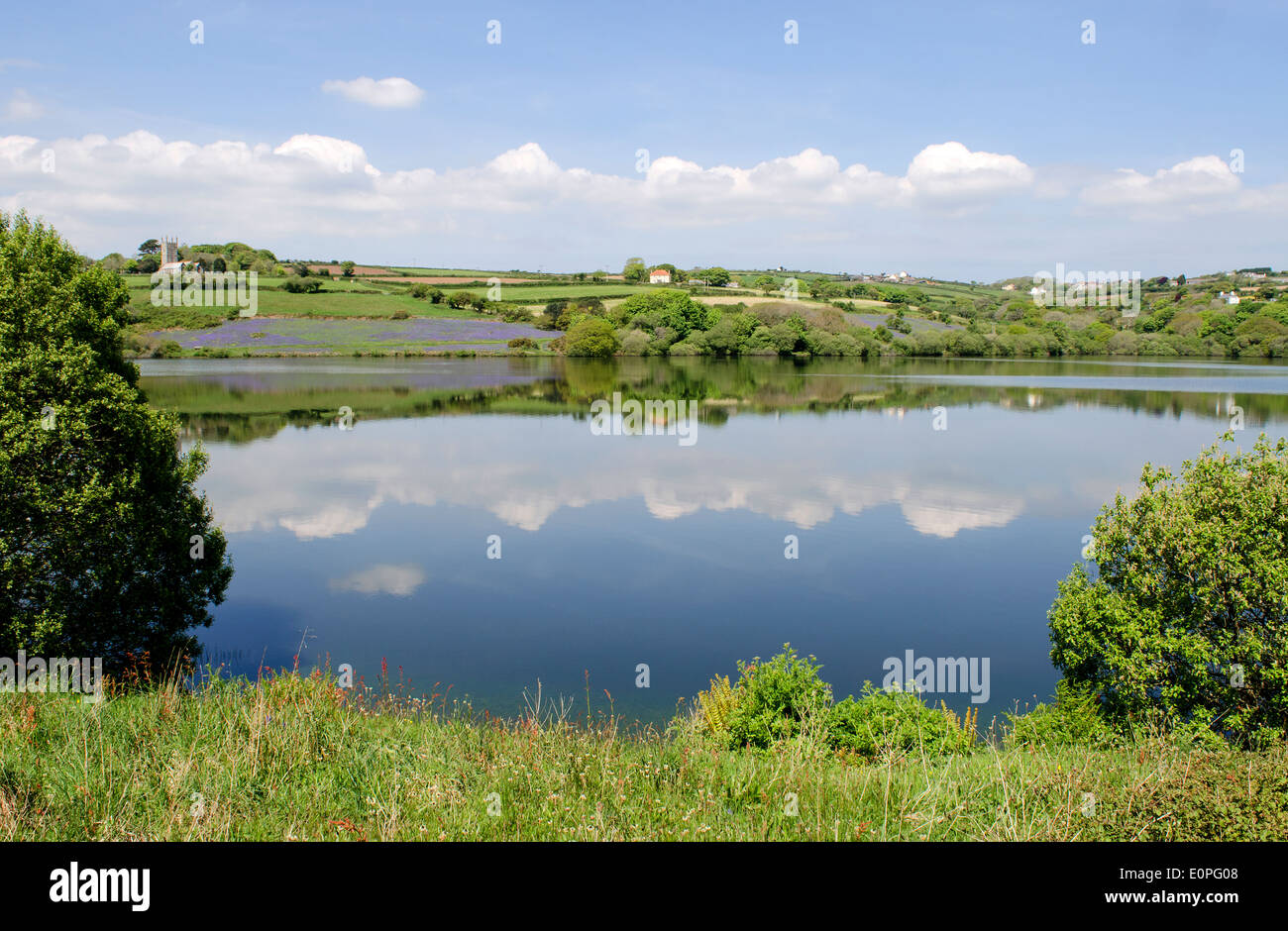 Argal lake near Penryn, Cornwall, UK Stock Photo