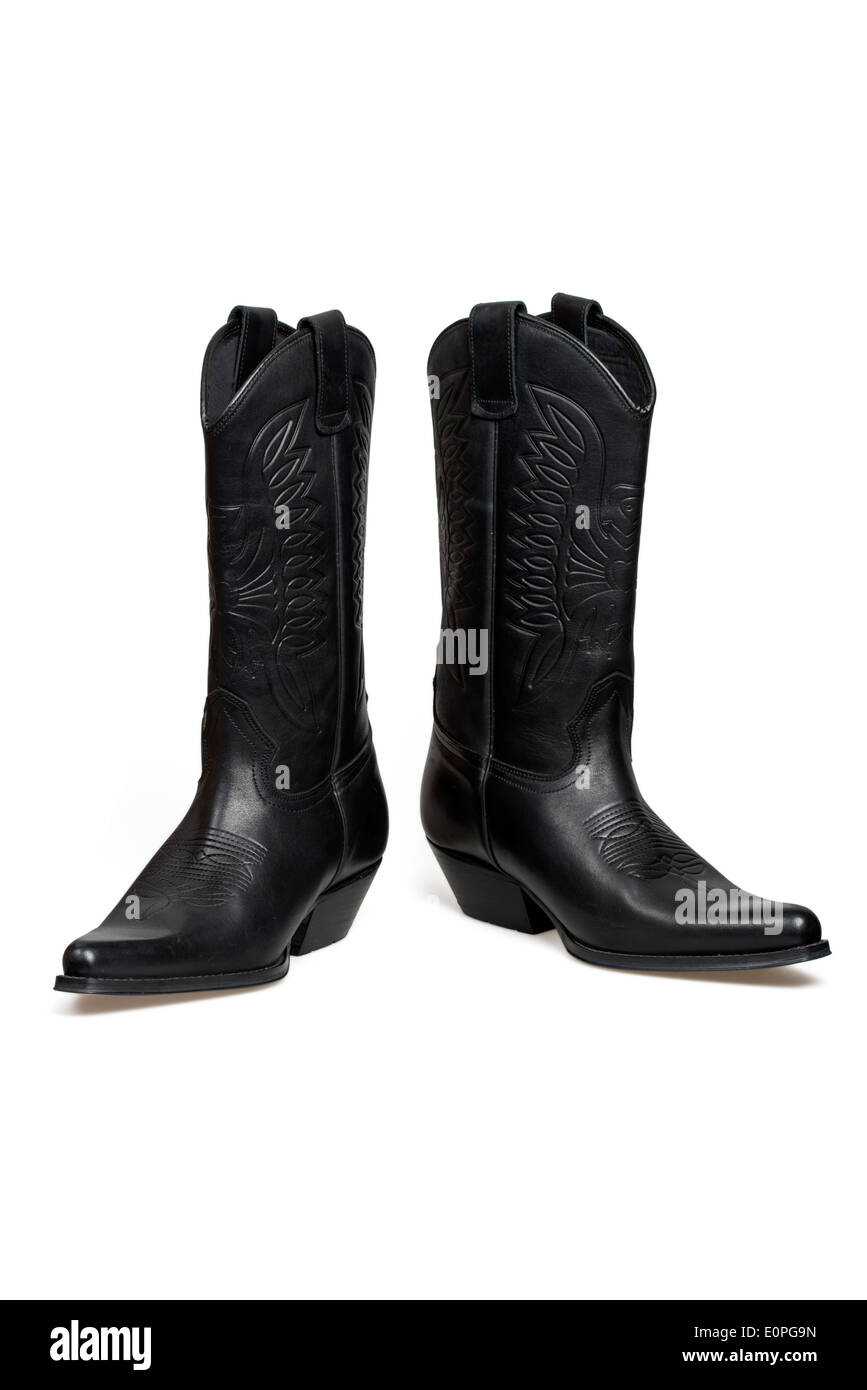 Cowboy boots isolated over white with clipping path Stock Photo Alamy