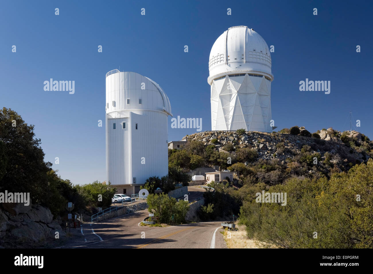 Telescopes on Kitt Peak National Observatory, Arizona Stock Photo