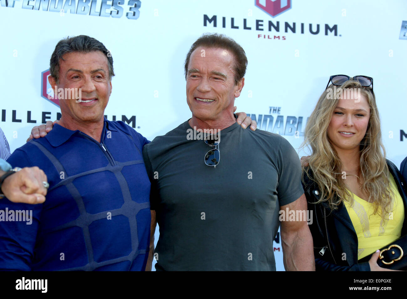 Stallone And Ronda Rousey Actors Sylvester Stallone (l-r), Arnold Schwarzenegger and mixed ...