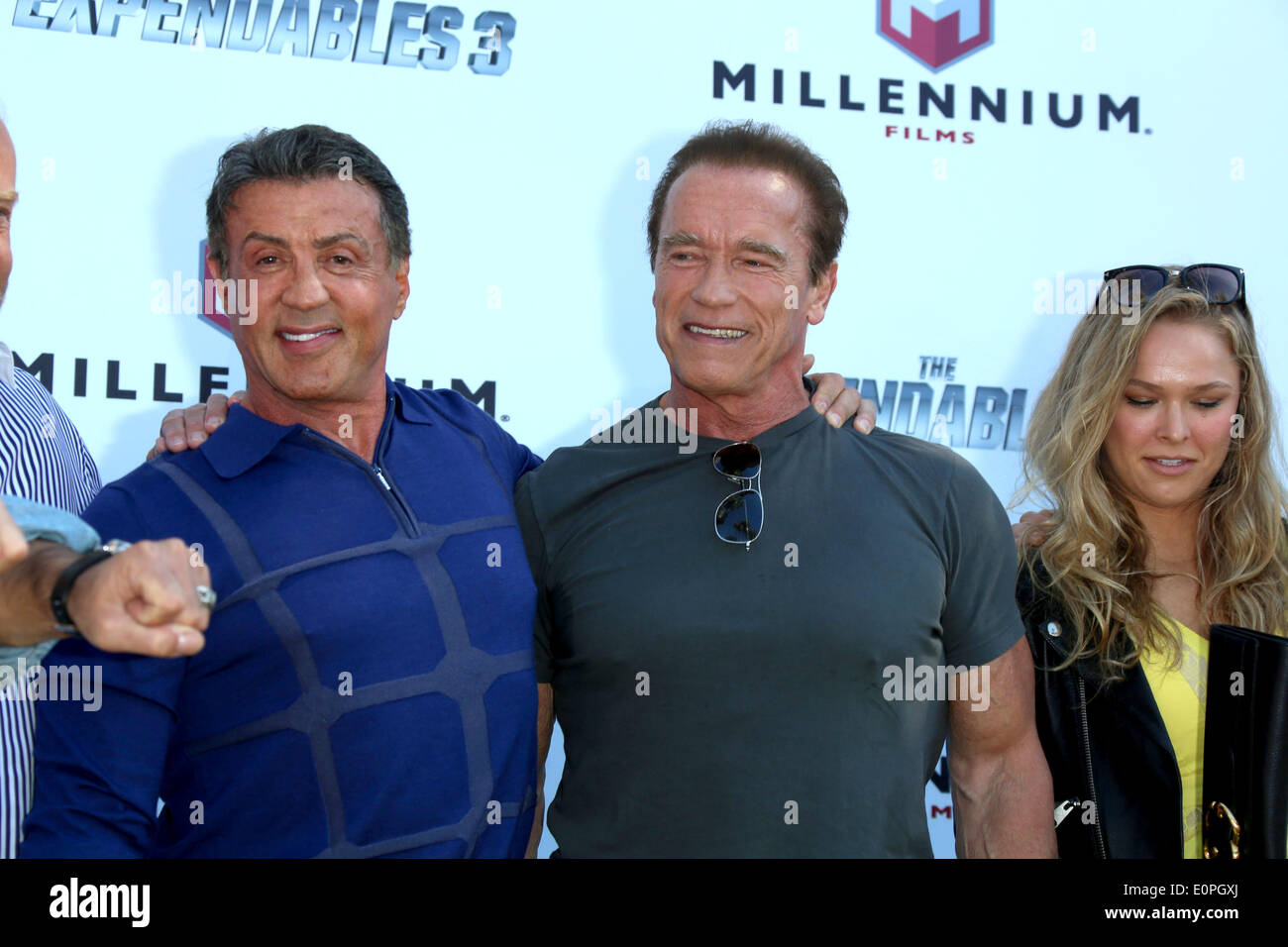 Stallone And Ronda Rousey Actors Sylvester Stallone (l-r), Arnold Schwarzenegger and mixed ...