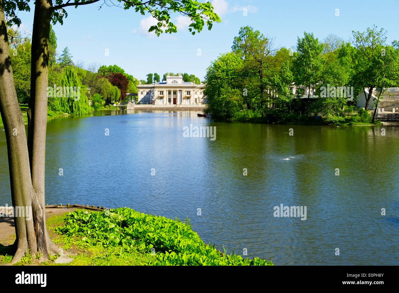 Palace on the Isle in Warsaw’s Royal Baths Park, Poland Stock Photo