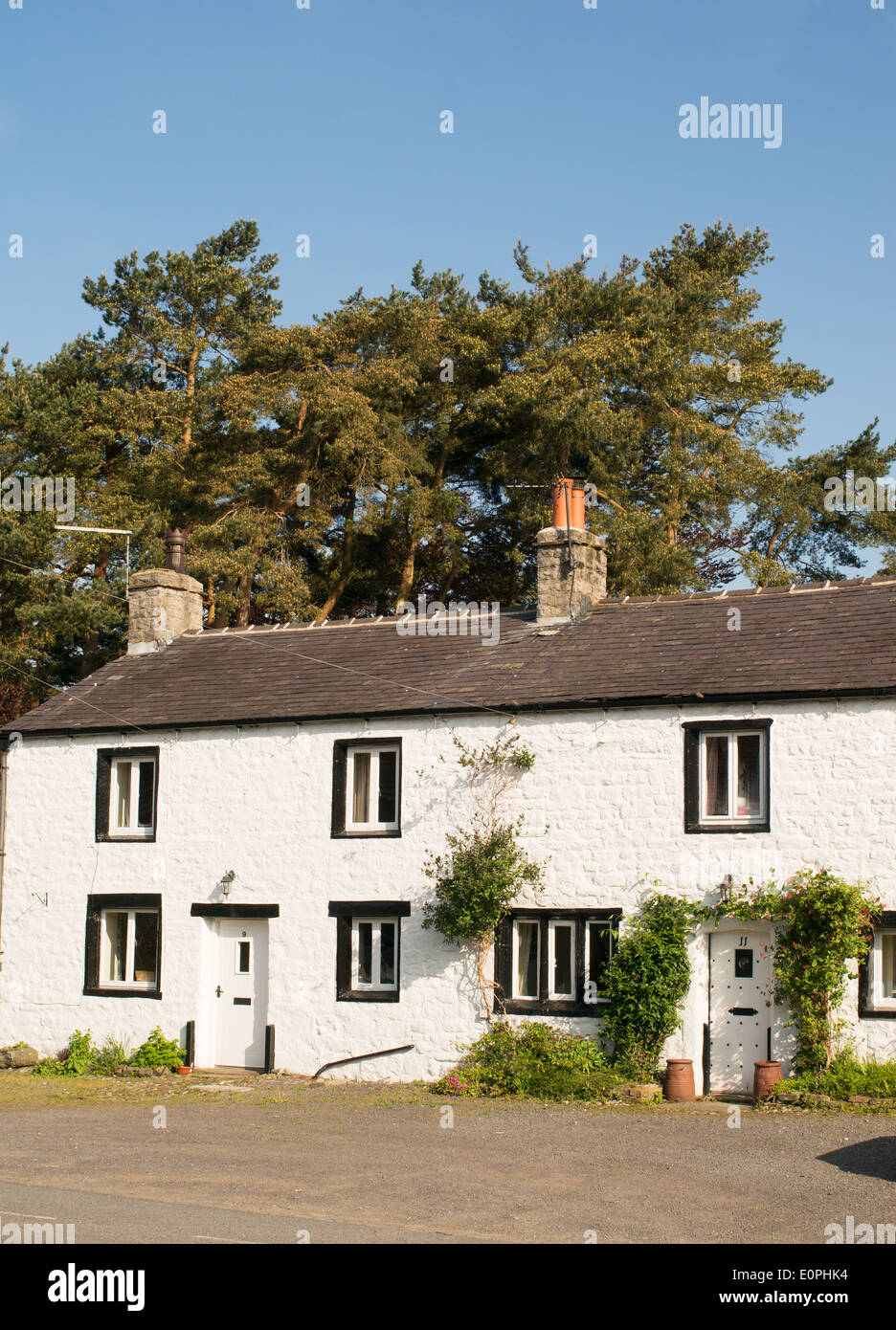 Period cottages BoltonbyBowland, Lancashire, England, UK Stock Photo