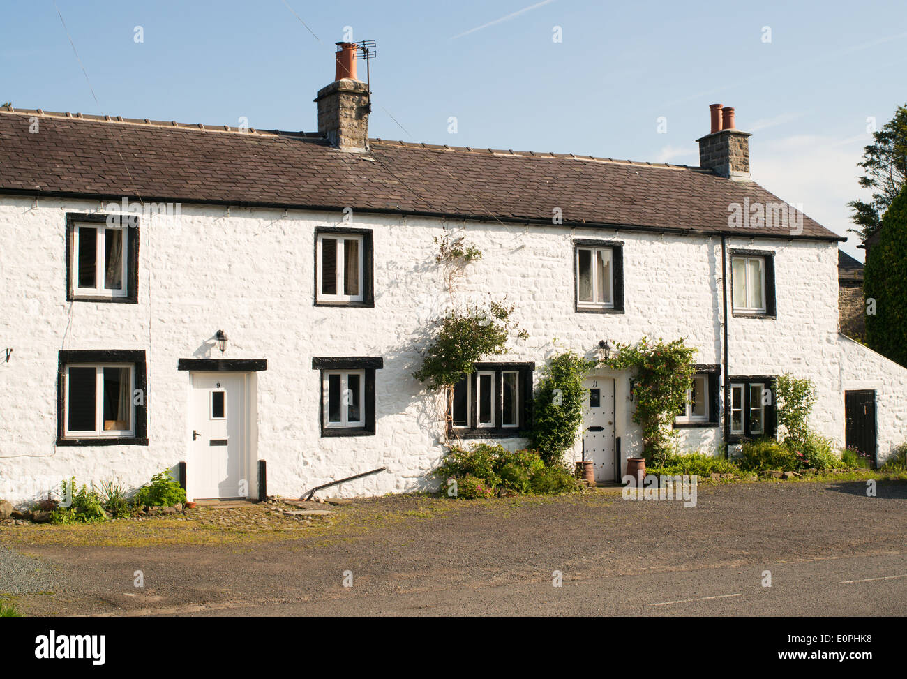 Period cottages BoltonbyBowland, Lancashire, England, UK Stock Photo