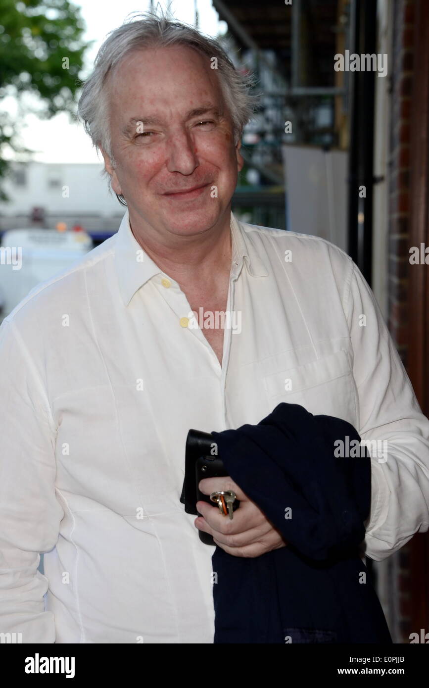 London, UK. 18th May 2014. Alan Rickman attends the Park Theatre first birthday gala in Finsbury park in London. Photo by See Li/Alamy Live News Stock Photo
