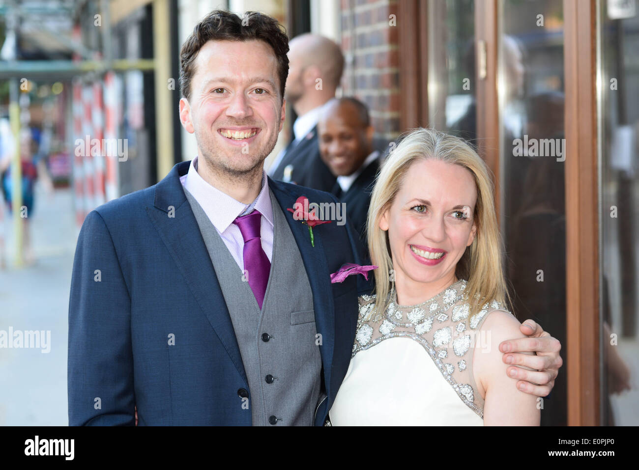 London, UK. 18th May 2014. Jez Bond and Melli Bond attends the Park Theatre first birthday gala in Finsbury park in London. Photo by See Li/Alamy Live News Stock Photo