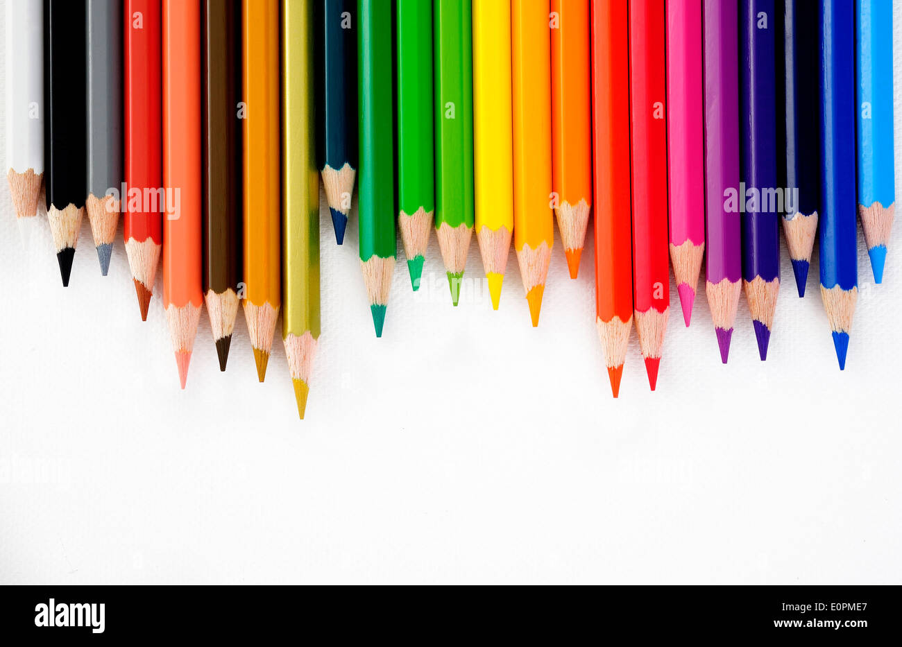 color pencil on white background Stock Photo