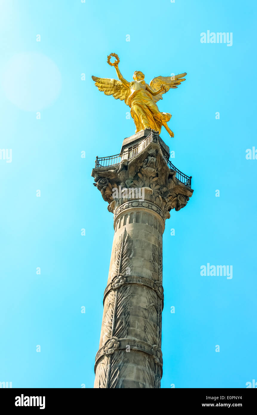 The Independence Monument of Mexico, El Angel, The Angel of Independence Stock Photo - Alamy