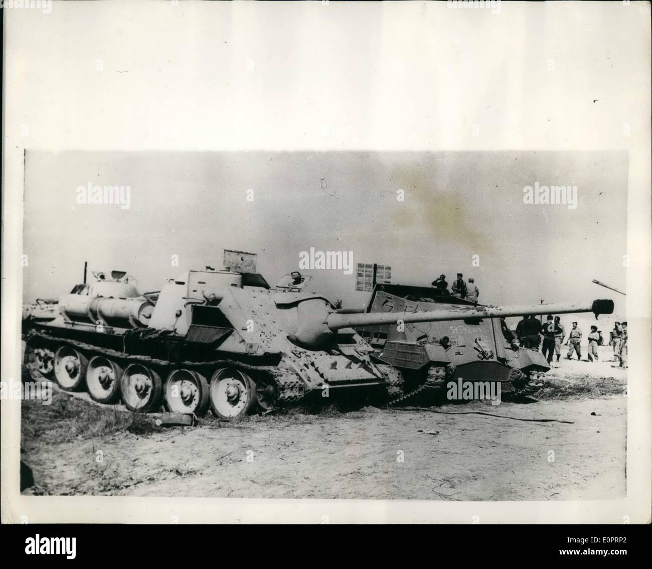 Nov. 11, 1956 Israeli Forces capture SovietBuilt Tanks. Photo shows this Russian built T34