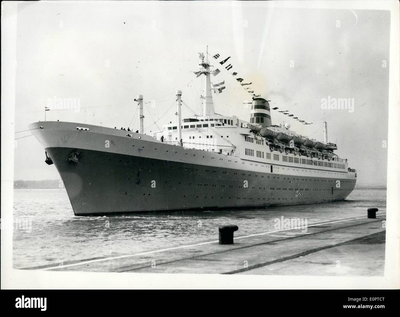 Feb. 02, 1957 The S.S. Statendam starts off on her maiden voyage