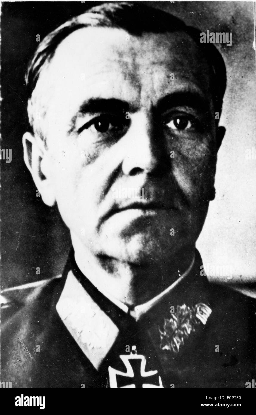 Nazi Leader field Marshal Friedrich Paulus Stock Photo