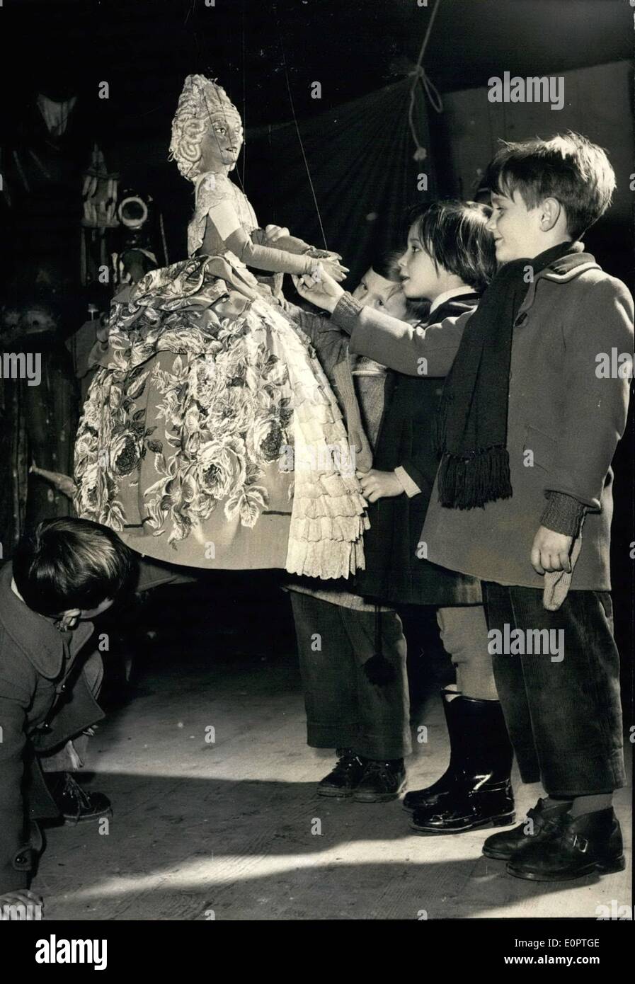 Dec. 12, 1956 - How looks it like at the back stage? The famous puppet ...
