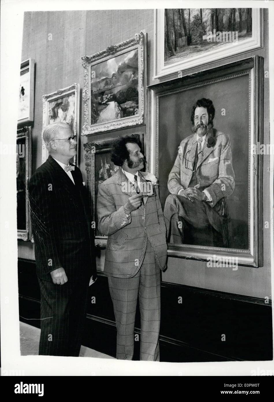 Mar. 03, 1957 - Private View - Royal Academy Summer Exhibition. Portrait of famous Rose Grower. hoto Shows: Harry Whea Stock Photo