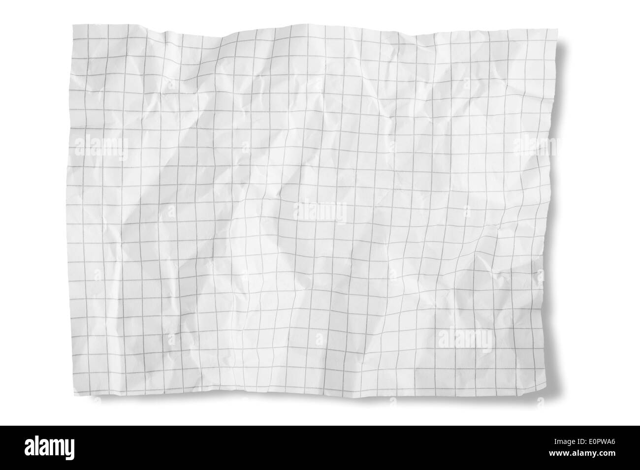 Paper Crumpled isolated on white Stock Photo