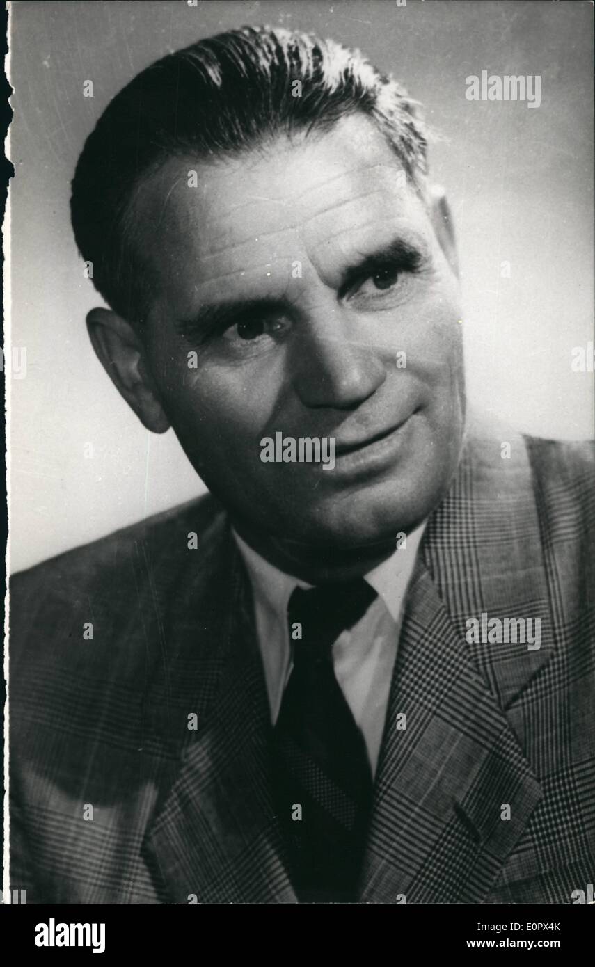 Apr. 04, 1957 - Hungary: Dobi May Succeed Kadar: According to reports from Budapest, Janos Kadar Mar be replaced by Istvan Dobi. Photo Shows A recent portrait of Istvan Dobi. Stock Photo