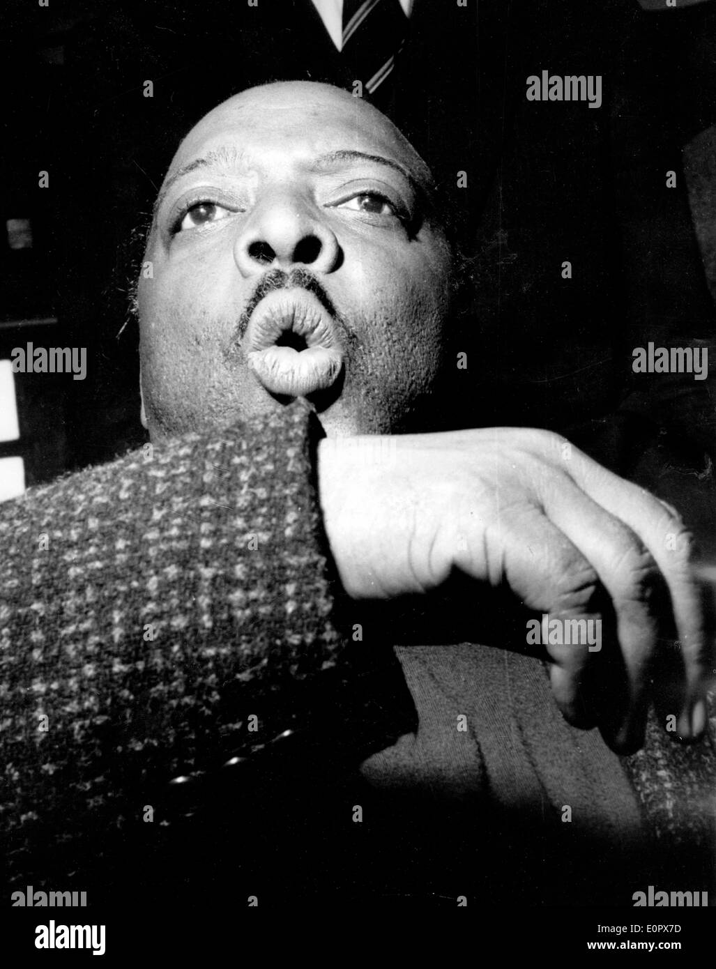 Jazz King Count Basie talking at a reception at Royal Fesival Hall Stock Photo