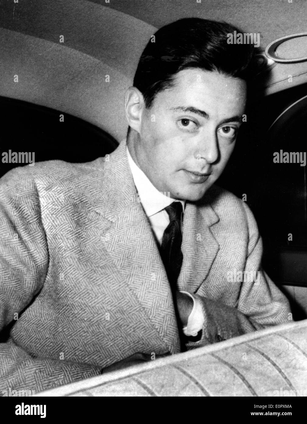 Umberto Agnelli arrives in London for meeting Stock Photo