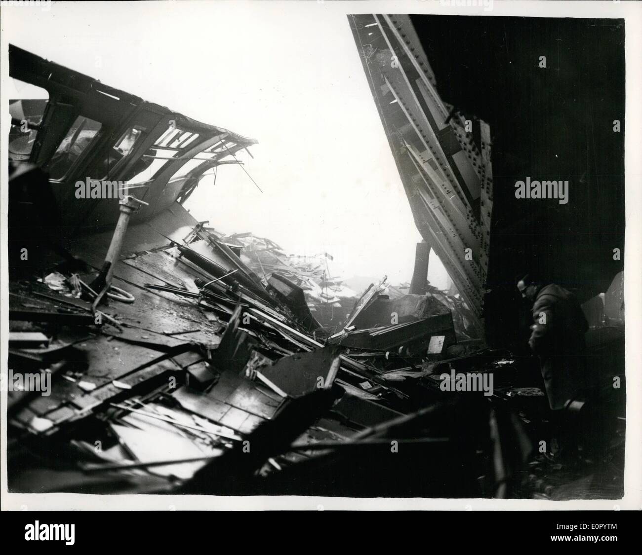 May 05, 1957 61 Die and 200 Injured in Lewisham Rail Disaster Stock