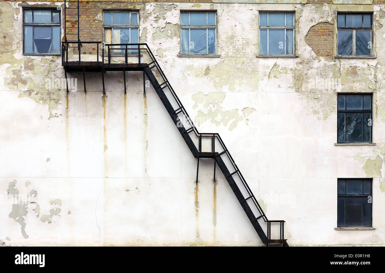 Grunge architecture detail of an old abandoned factory Stock Photo