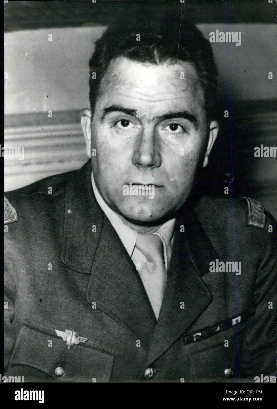 Sep. 16, 1957 - Chief Of 'Spy Hunt': Genera Grossin, 56, one of the Chief Organisers of the resistance movement in Northern Africa during the World War, has been appointed chief if the French counter Espionage (French Equivalent of the intelligence service) succeeding Pierre Boursicaut. Photo shows A recent Portrait of general Grossin. Stock Photo