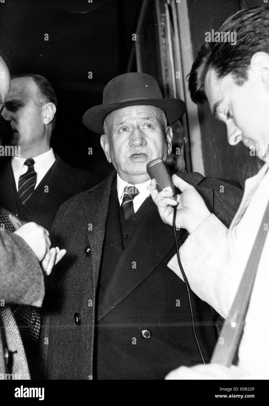 Oct 09, 1957 - Paris, France - (File Photo) EDOUARD DALADIER was a French Radical-Socialist politician, and Prime Minister of Stock Photo