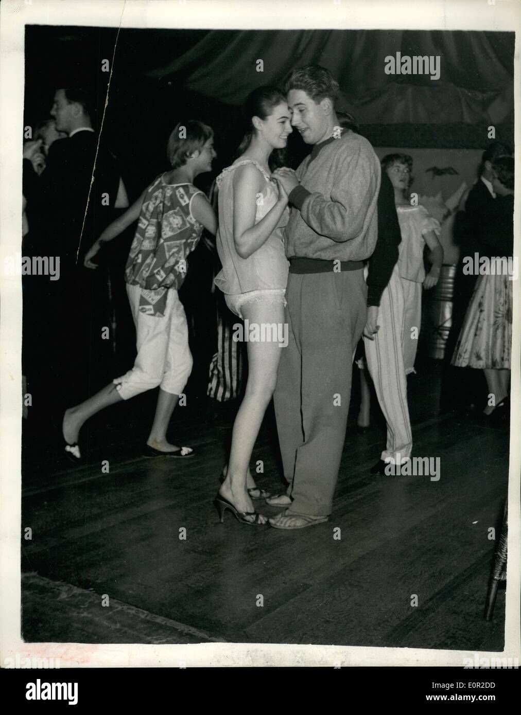 Oct. 10, 1957 - Playboy Tony Moynihan goes to a hectic party Ã¢â‚¬â€œ Tony Moynihan the playboy son of Lord Moynihan was one of Stock Photo
