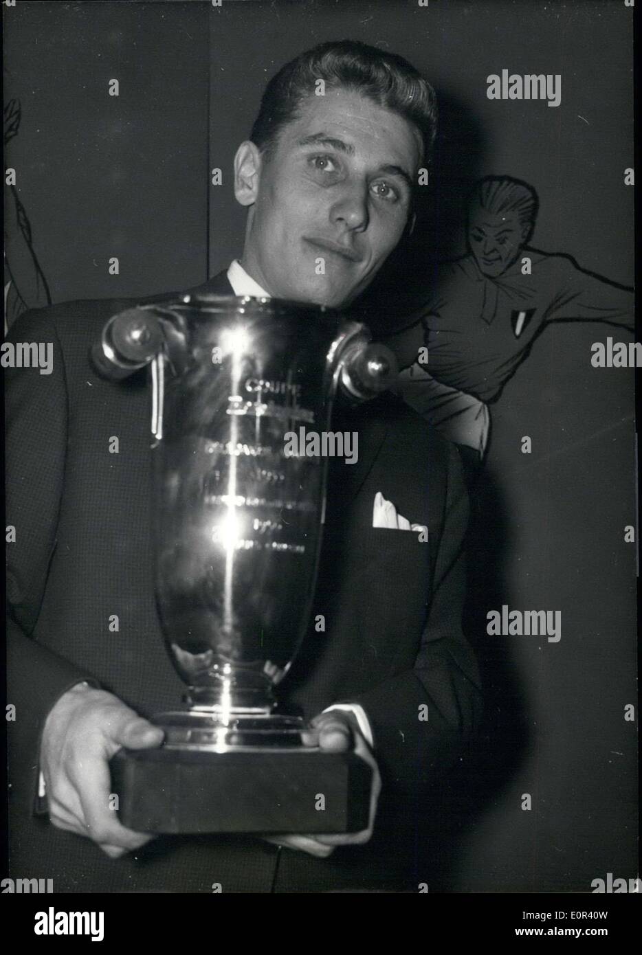 Nov. 18, 1957 - Jacques Anquetil Winner Remington Cup Cycling Paris France Stock Photo