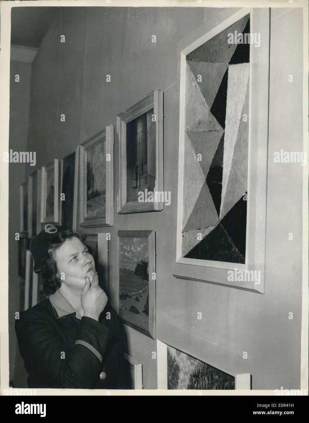 Nov. 23, 1957 - Exhibition of the London Transport Art Group: The Eleventh Annual Exhibition of the London Transport Art Group, Stock Photo