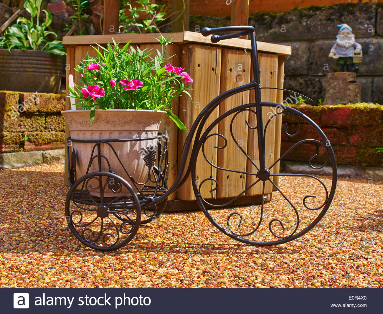 penny farthing plant holder