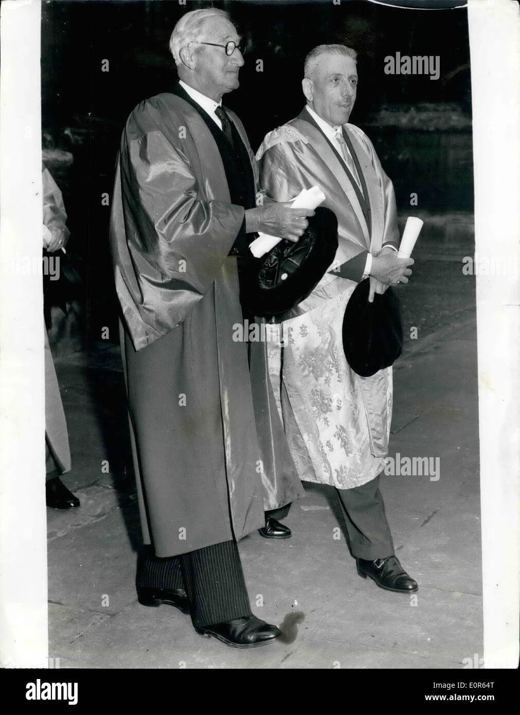 Jun. 06, 1958 Presentation of Degrees at Oxford.. French Composer and