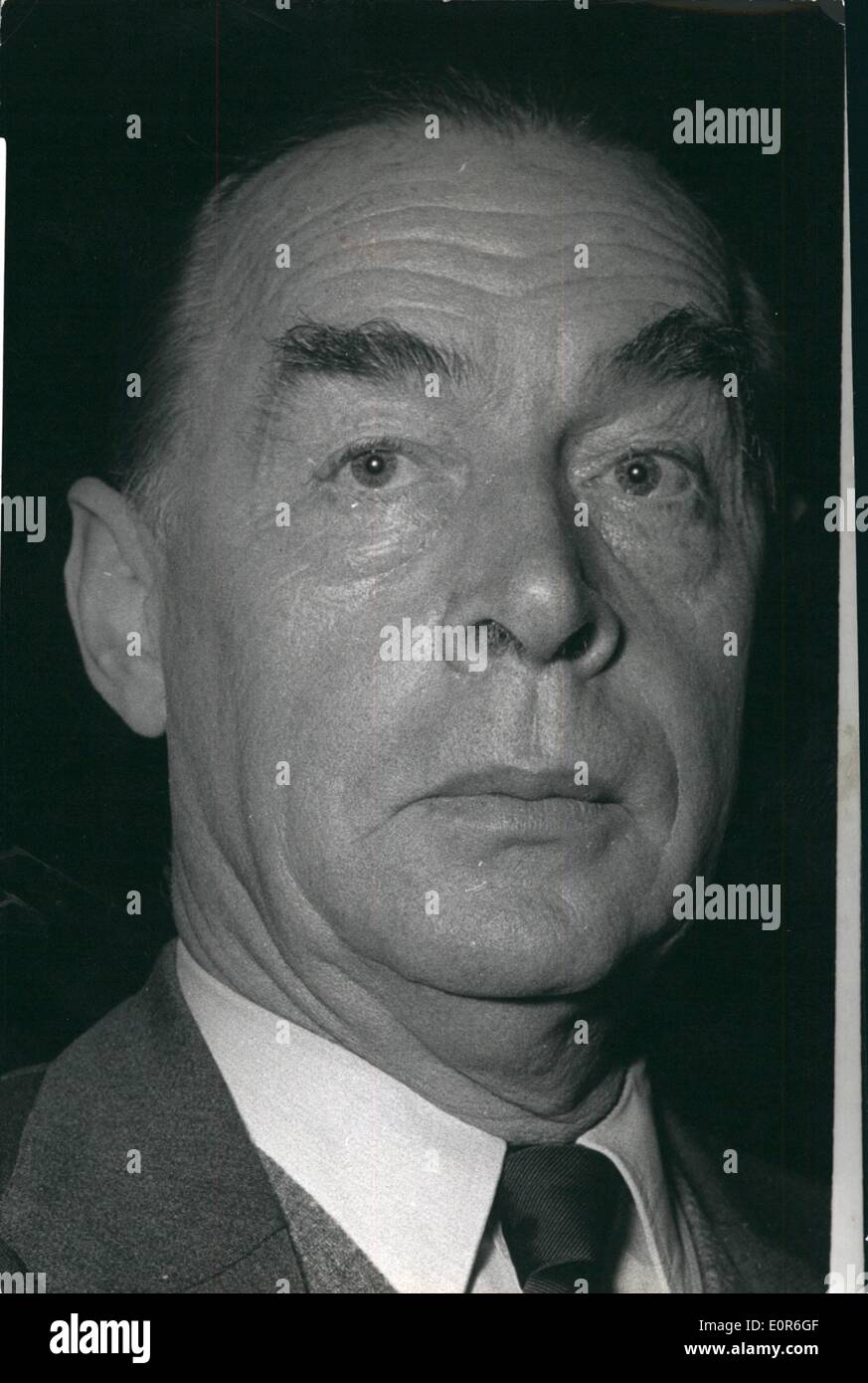 Jun. 06, 1958 - Erich Remarque 60 years old: On June 22, 1958 the author Erich Maria Remarque (ERICH MARIA REMARQUE), real name Stock Photo