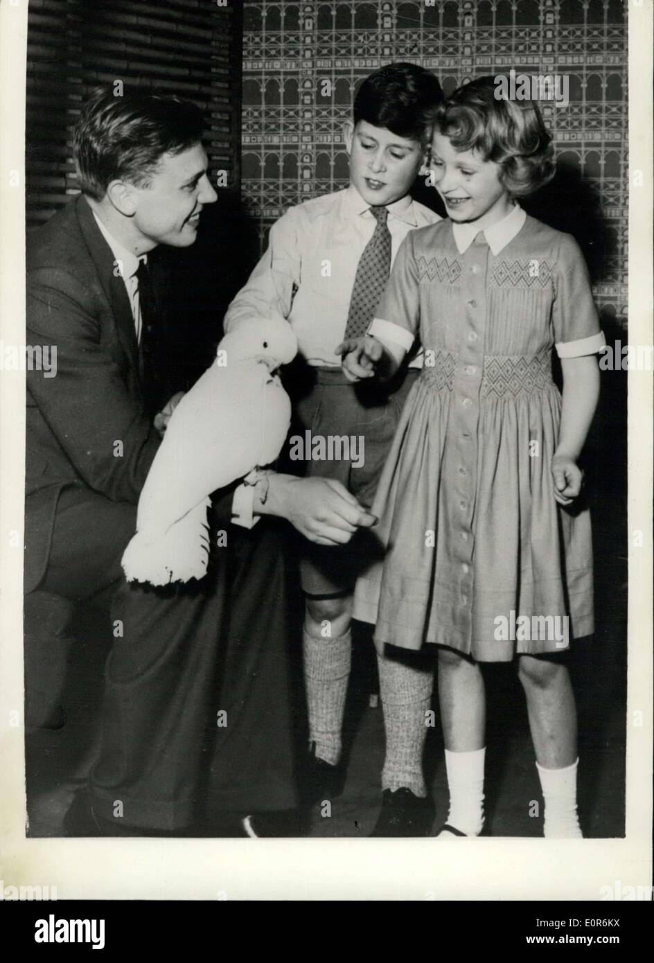 Apr. 28, 1958 Prince Charles And Princess Anne Visit T.V. Studios