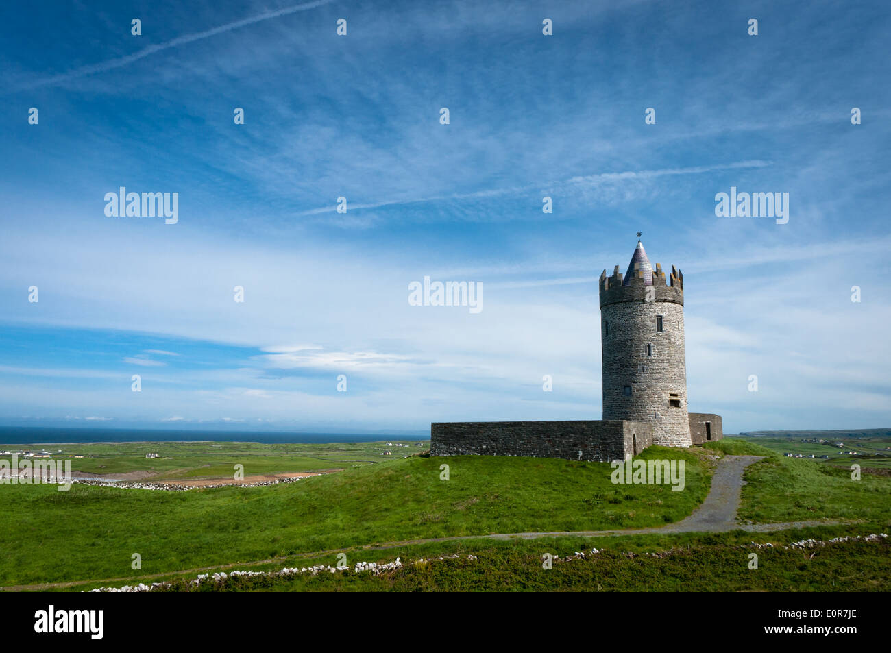Doonagore Castle near Doolin, County Clare, on West Coast of Ireland Stock Photo