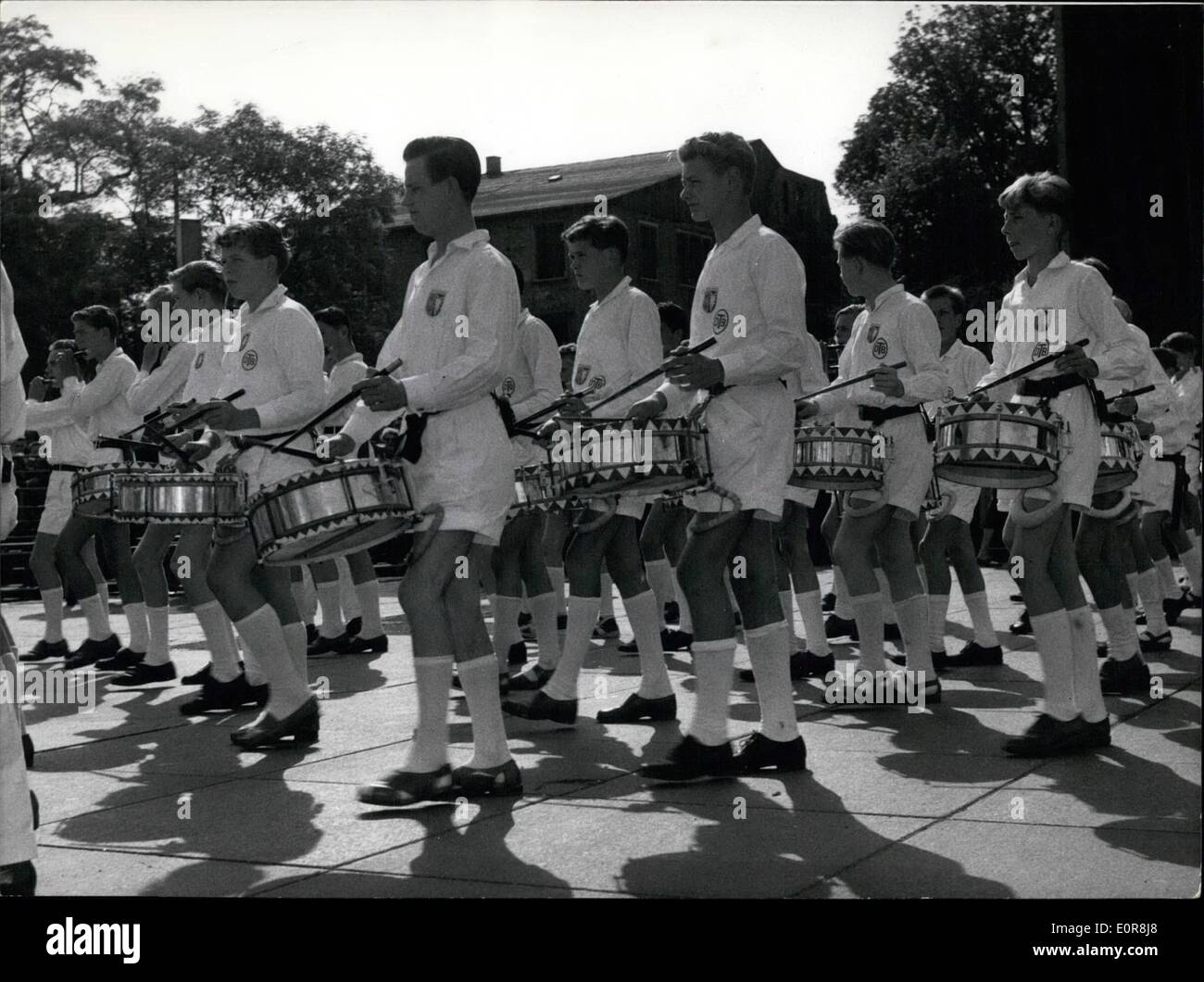 Jul. 07, 1958 15 drums and fifes bands at the AllGermanGymnastics