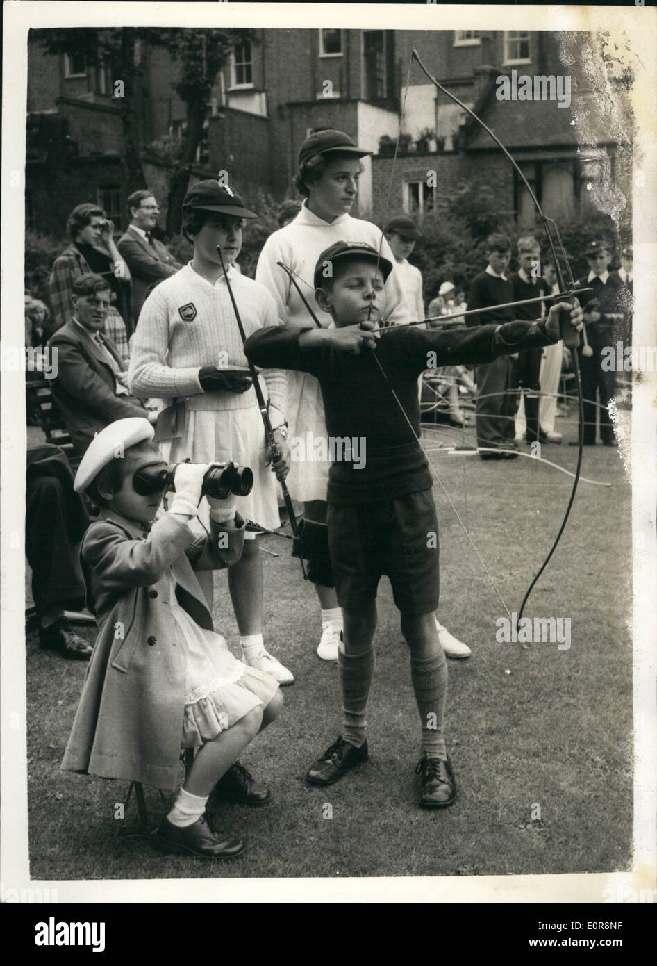 Aug. 08, 1958 Boys and Girls National archery Champion hips. The Boy