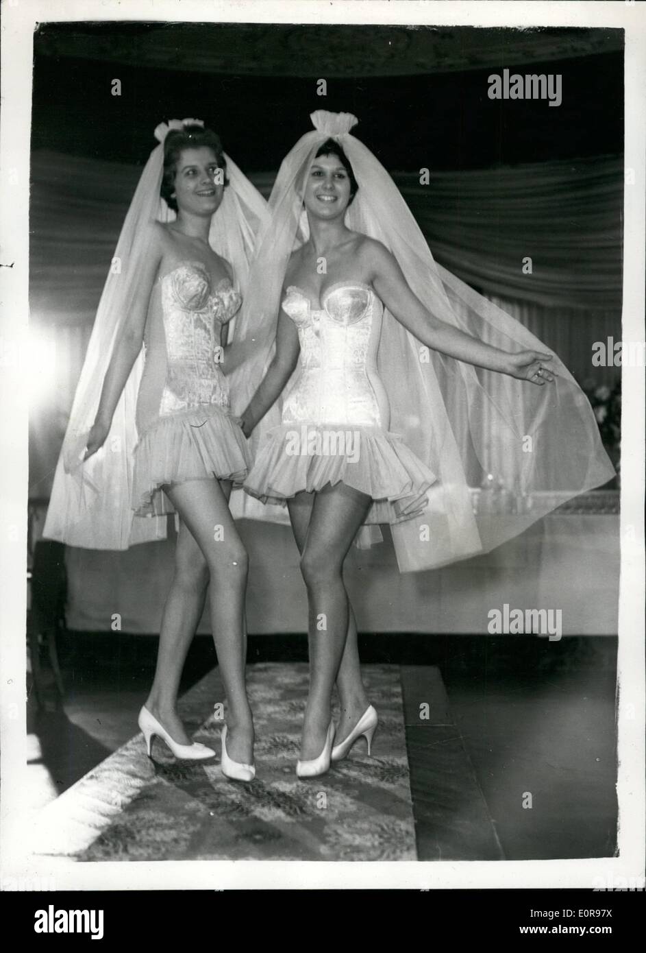Oct. 10, 1958 Spring foundation garments on show. German Models this
