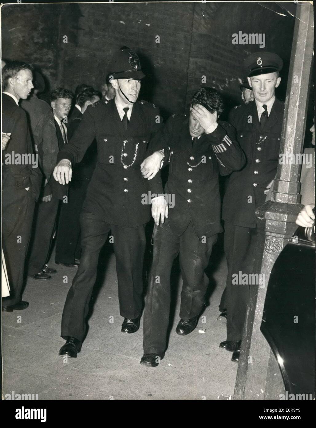 Sep. 09, 1958 - Colour Riots in Notting Hill Gate. Wounded Policeman in ...