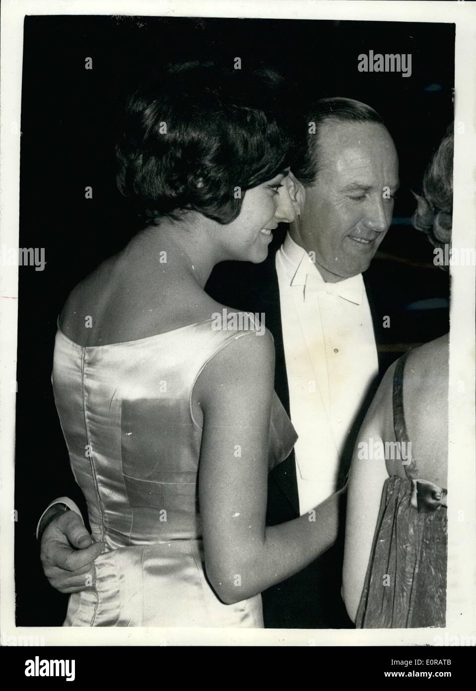 Nov. 11, 1958 - Mike Parker Escorts a New Girl Friend, Young Lady From Yugoslavia - Lieut. Commander Michael Parker -Friend of Prince Philip Attended the Lord Taverner's Ball at Grosvenor House Last night-in company of Luha Otasevio - A Young lady from Yugoslavia. Keystone Photo Shows:- ;Lieut Commander Michael Parker Dances with Luba Otasevio - at the ball last night. Stock Photo
